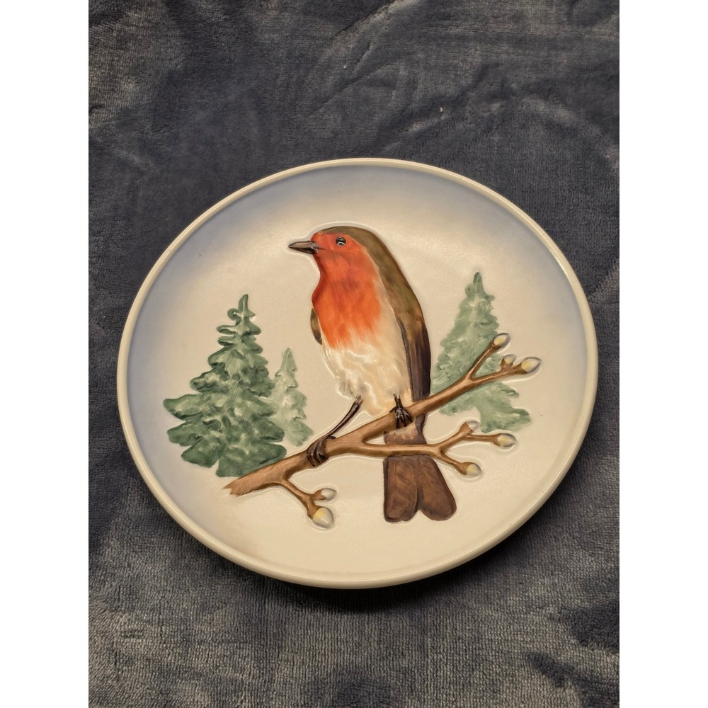 Goebel 1973 Wildlife Wall Plate First Edition No 1 Robin West Germany Porcelain